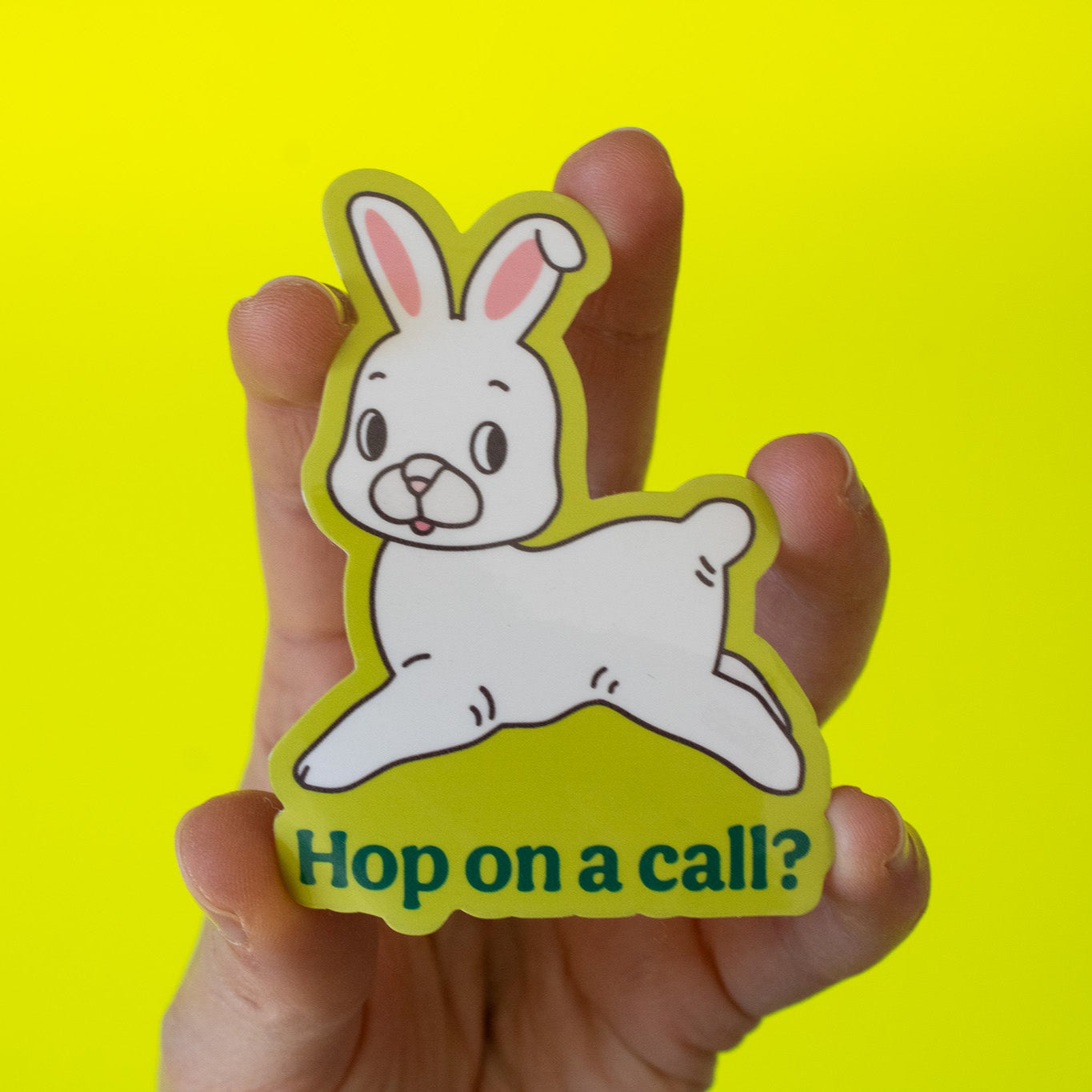 Hop on a Call Vinyl Sticker