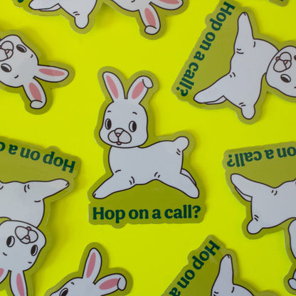 Hop on a Call Vinyl Sticker