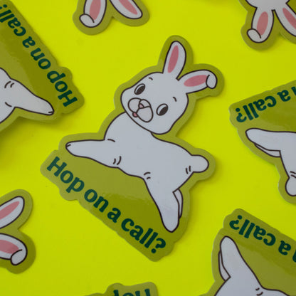 Hop on a Call Vinyl Sticker