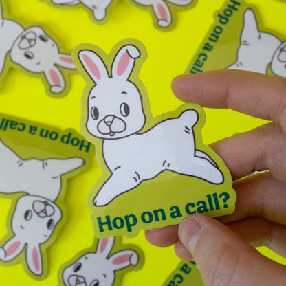 Hop on a Call Vinyl Sticker