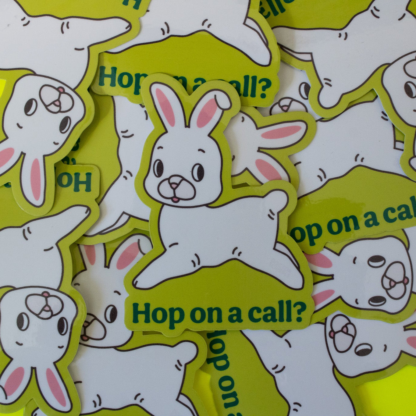 Hop on a Call Vinyl Sticker