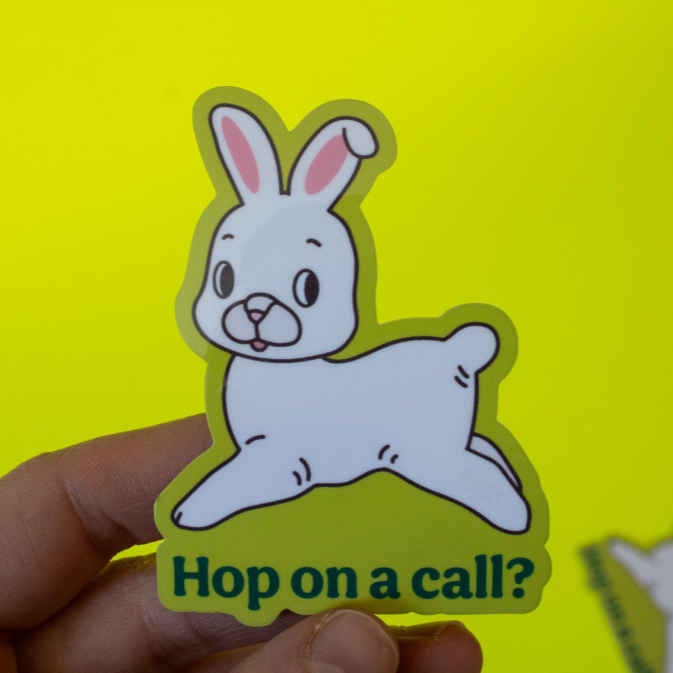 Hop on a Call Vinyl Sticker