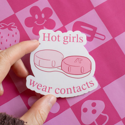 Hot Girls Wear Contacts Vinyl Sticker