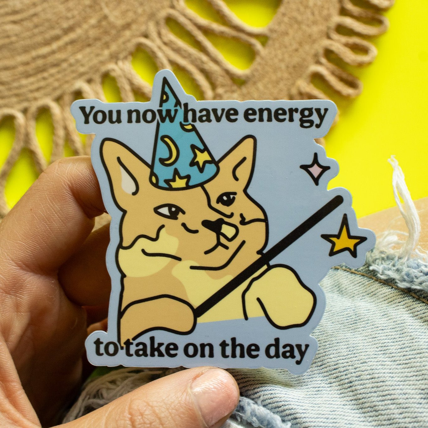 Energy to Take on the Day Vinyl Sticker