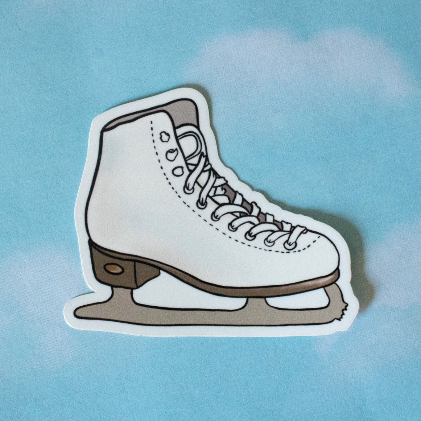 Ice Skate Vinyl Sticker