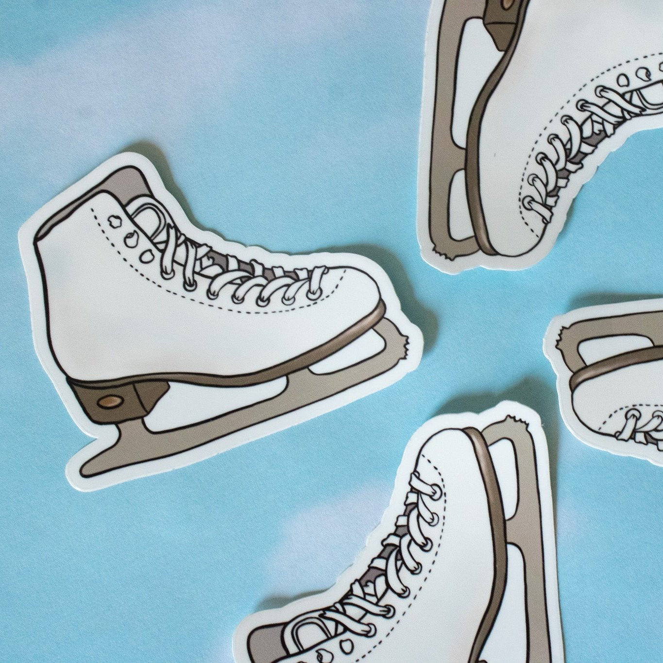 Ice Skate Vinyl Sticker