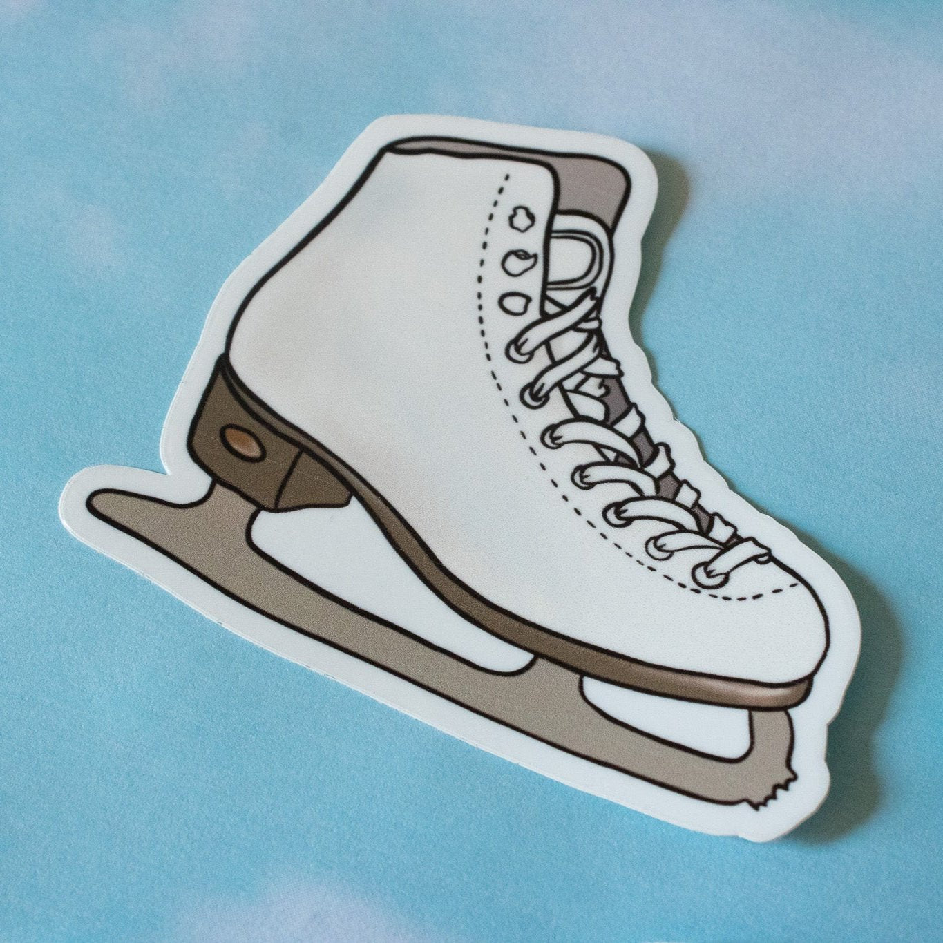 Ice Skate Vinyl Sticker