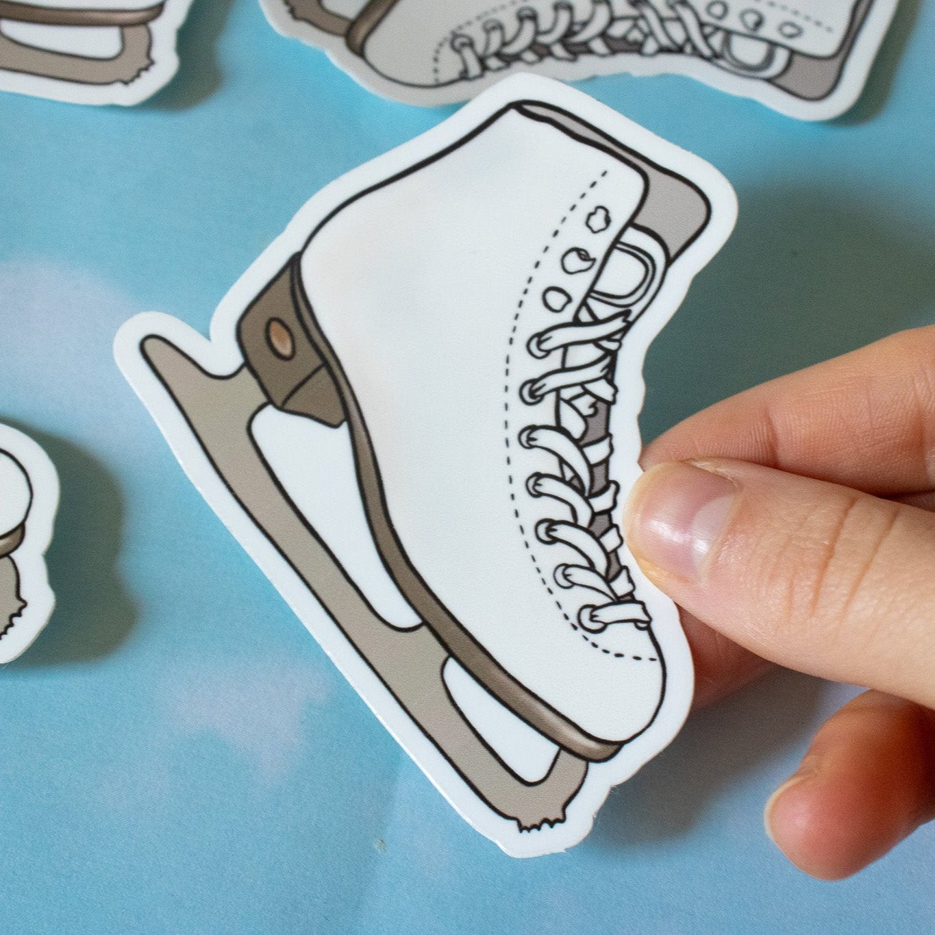 Ice Skate Vinyl Sticker