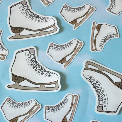 Ice Skate Vinyl Sticker