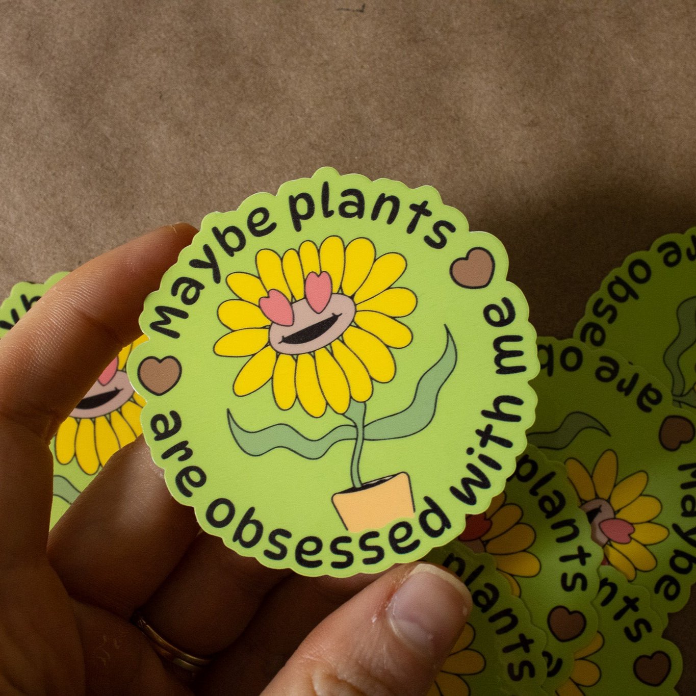 Maybe Plants are Obsessed with Me Vinyl Sticker