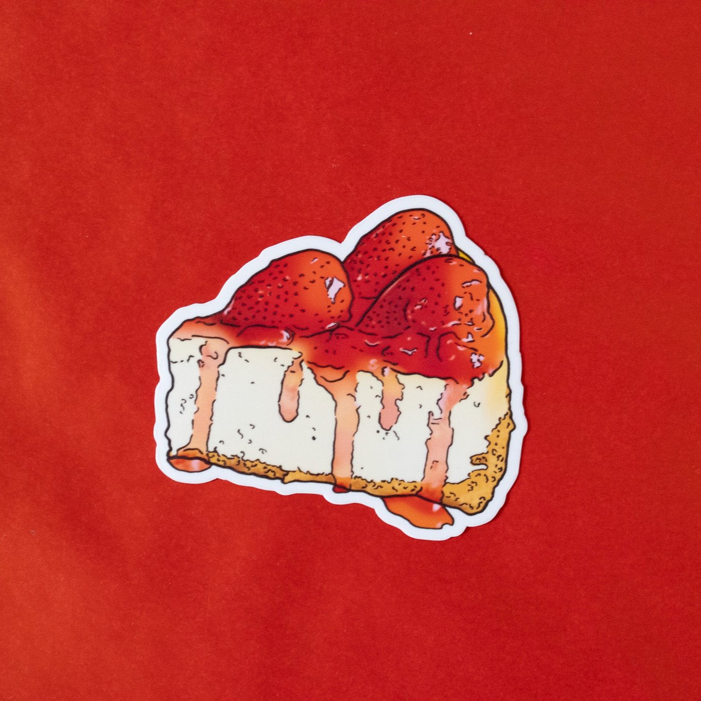 Cheesecake Realistic Vinyl Sticker