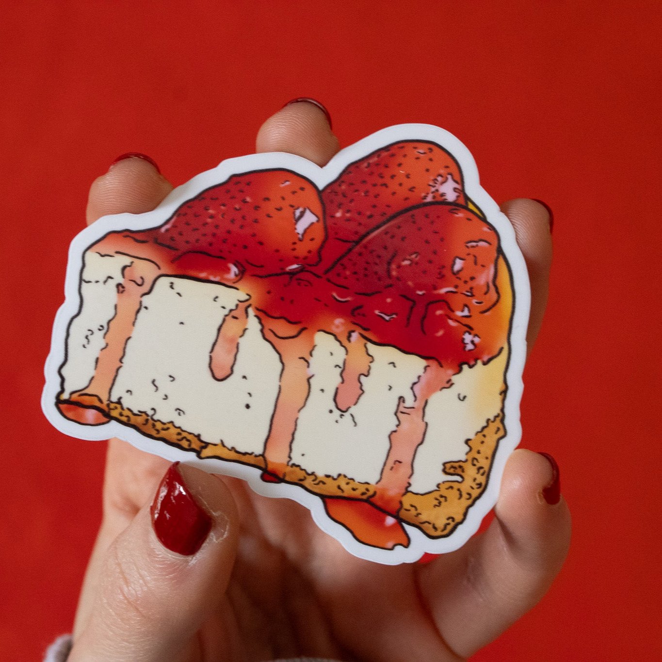 Cheesecake Realistic Vinyl Sticker