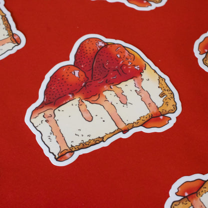 Cheesecake Realistic Vinyl Sticker