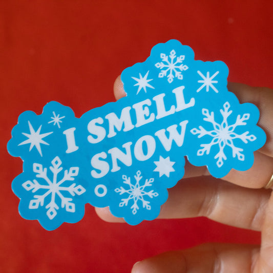 I Smell Snow Winter Vinyl Sticker