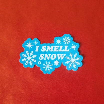 I Smell Snow Winter Vinyl Sticker