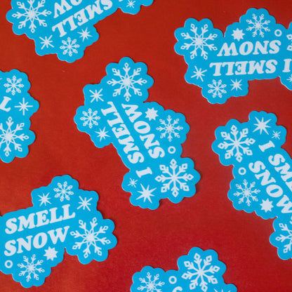 I Smell Snow Winter Vinyl Sticker