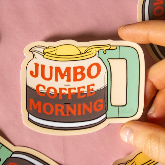 Jumbo Coffee Morning Vinyl Sticker
