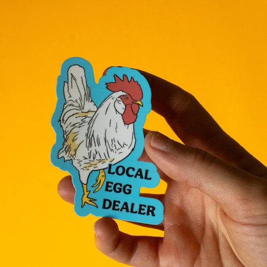 Local Egg Dealer Chicken Vinyl Sticker