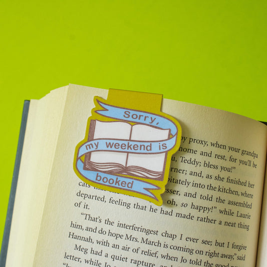 My Weekend is Booked Bookmark Magnet