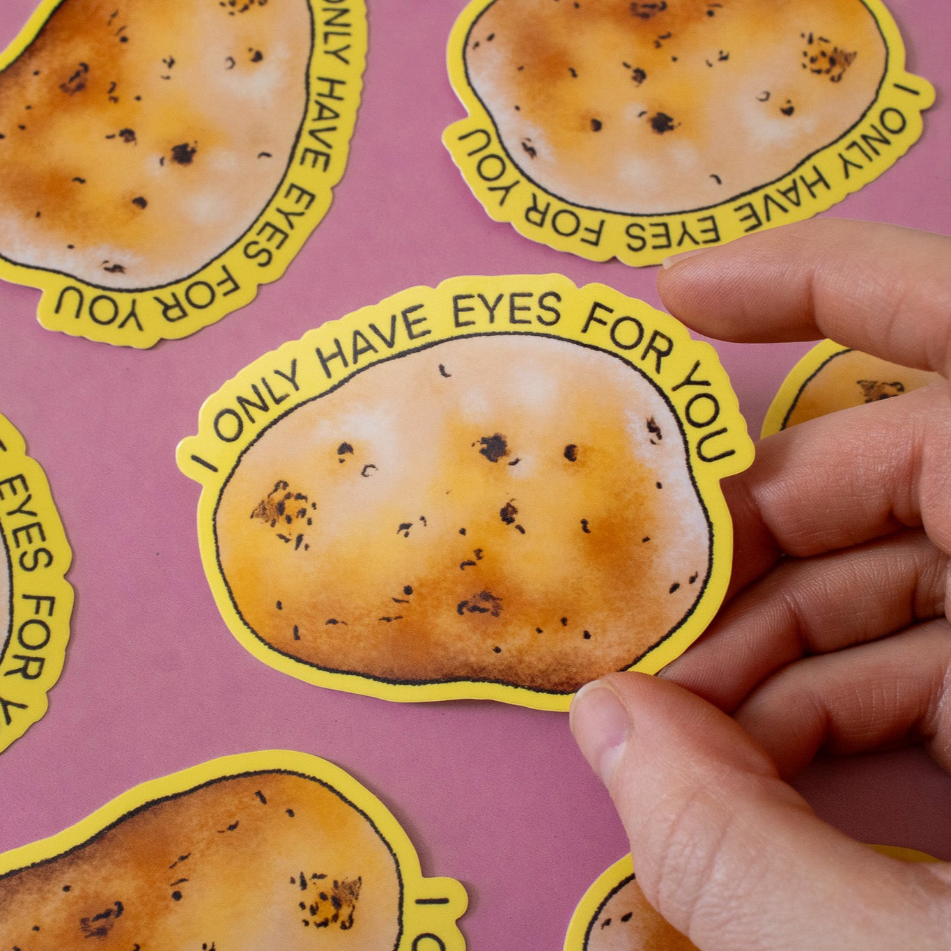 I Only Have Eyes for You Potato Vinyl Sticker