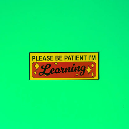 Please Be Patient Student Driver Bumper Magnet