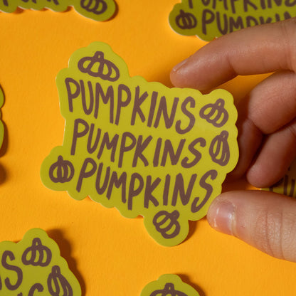 Pumpkins Pumpkins Vinyl Sticker