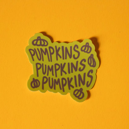 Pumpkins Pumpkins Vinyl Sticker