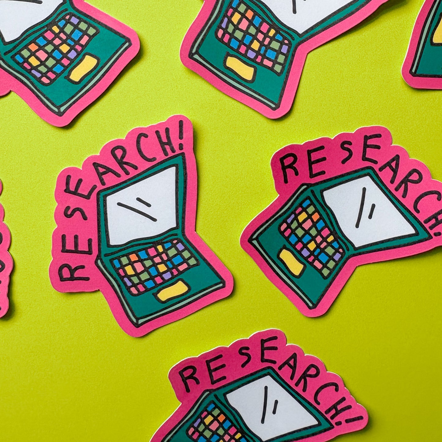 Research Laptop Vinyl Sticker