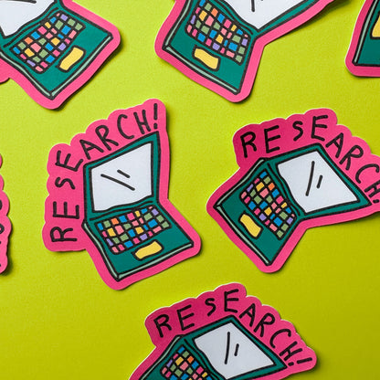 Research Laptop Vinyl Sticker