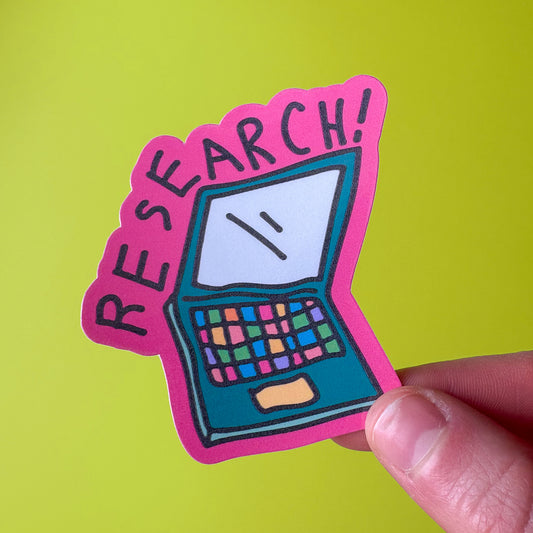 Research Laptop Vinyl Sticker