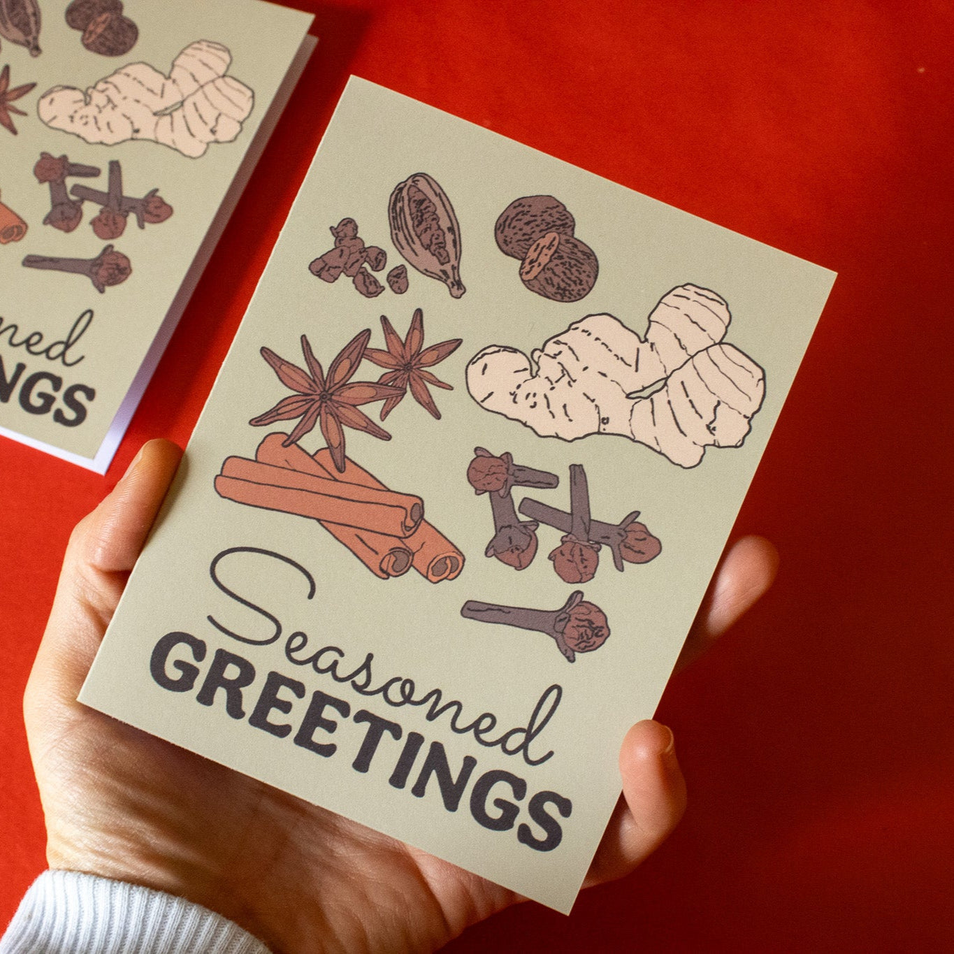 Seasoned Greetings Spices Holiday Greeting Card
