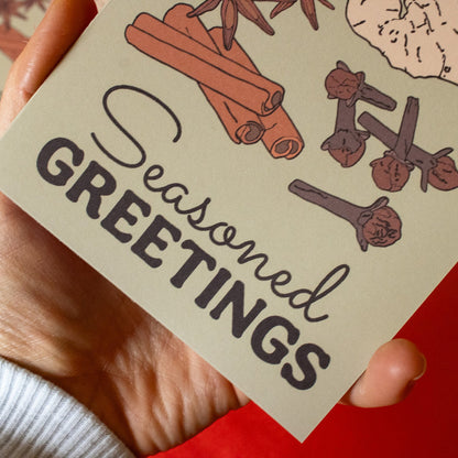 Seasoned Greetings Spices Holiday Greeting Card