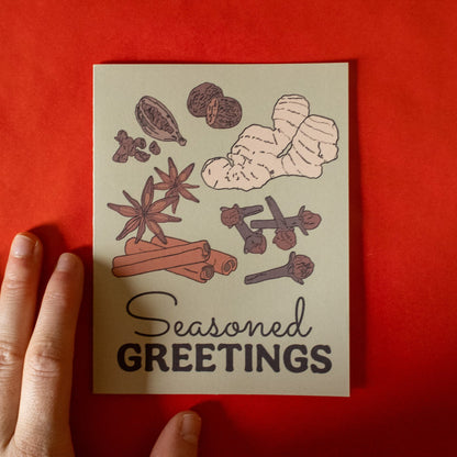 Seasoned Greetings Spices Holiday Greeting Card