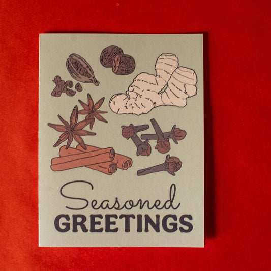 Seasoned Greetings Spices Holiday Greeting Card