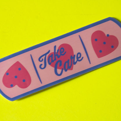 Take Care Bandaid Vinyl Sticker