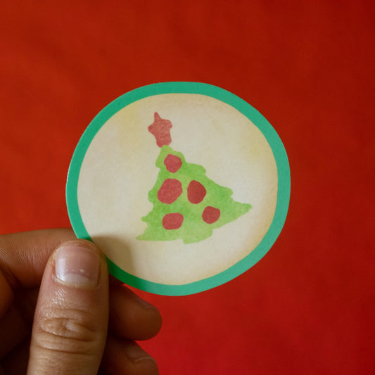 Christmas Tree Sugar Cookie Vinyl Sticker