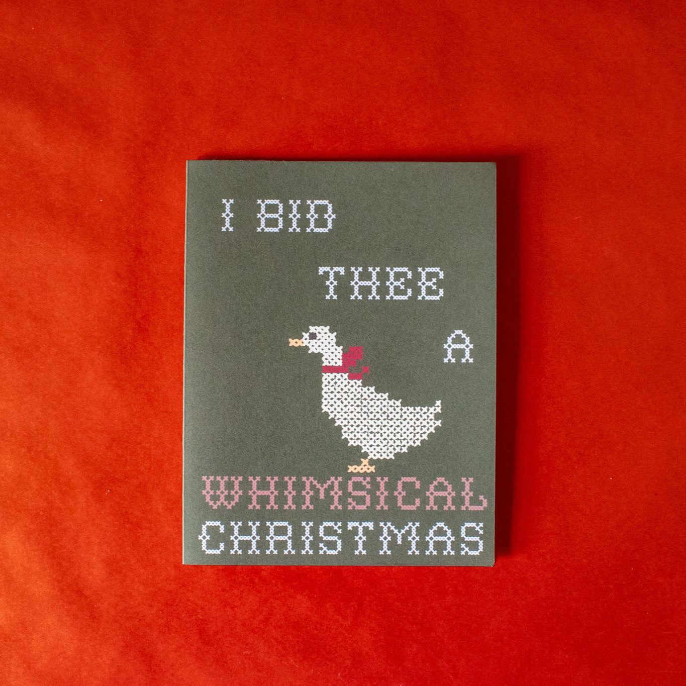 Whimsical Christmas Silly Goose Greeting Card | Cute, funny holiday humor gift