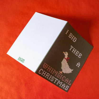 Whimsical Christmas Silly Goose Greeting Card | Cute, funny holiday humor gift
