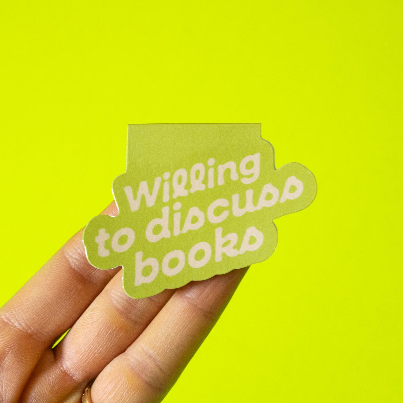 Willing to Discuss Books Bookmark Magnet