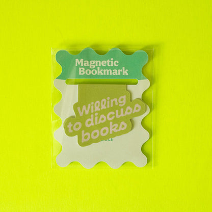 Willing to Discuss Books Bookmark Magnet