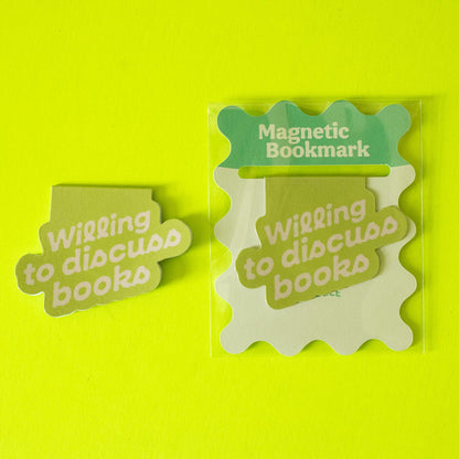 Willing to Discuss Books Bookmark Magnet