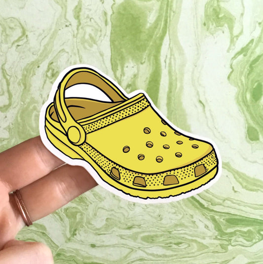 Yellow Shoe Vinyl Sticker