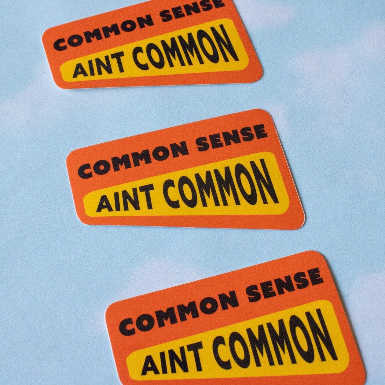 Common Sense Ain't Common Vinyl Sticker