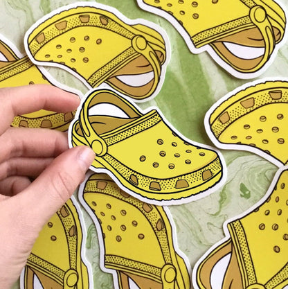 Yellow Shoe Vinyl Sticker