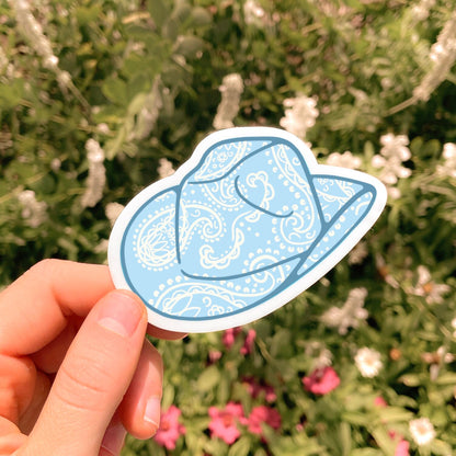 Bandana Print Cowgirl Hat