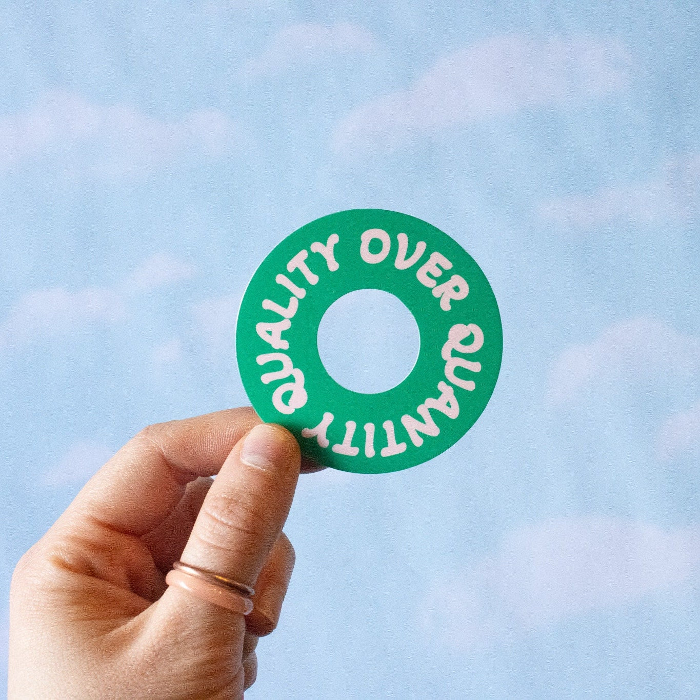 Quality Over Quantity Vinyl Sticker