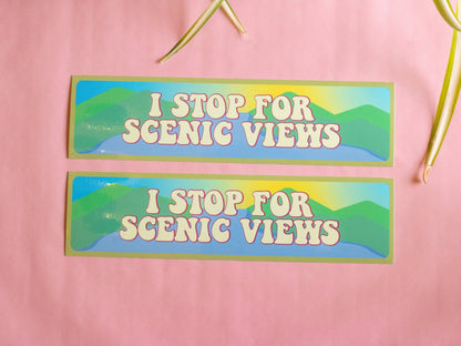 I Stop for Scenic Views Bumper Magnet