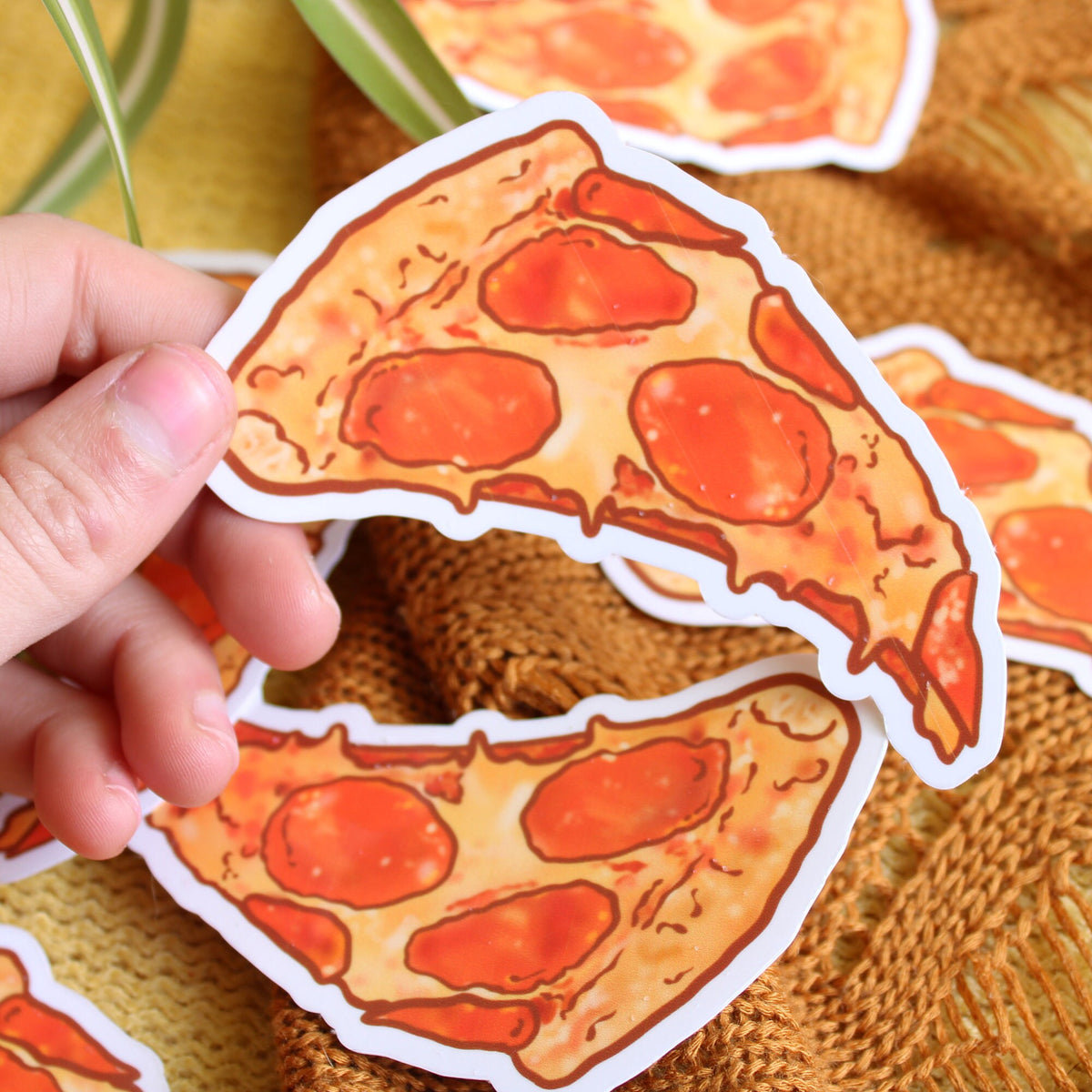 Slice Sticker Design Pizza Slice Vinyl Sticker | Cute, Aesthetic realistic food artsy laptop ...