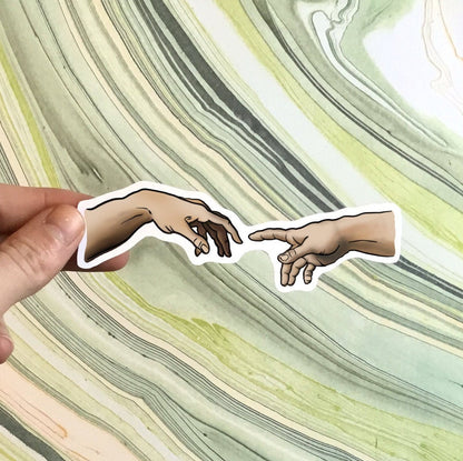 Creation of Adam Michelangelo Vinyl Sticker