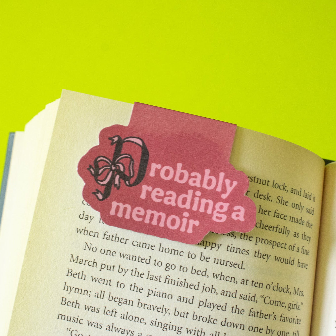 Probably Reading a Memoir Bookmark Magnet